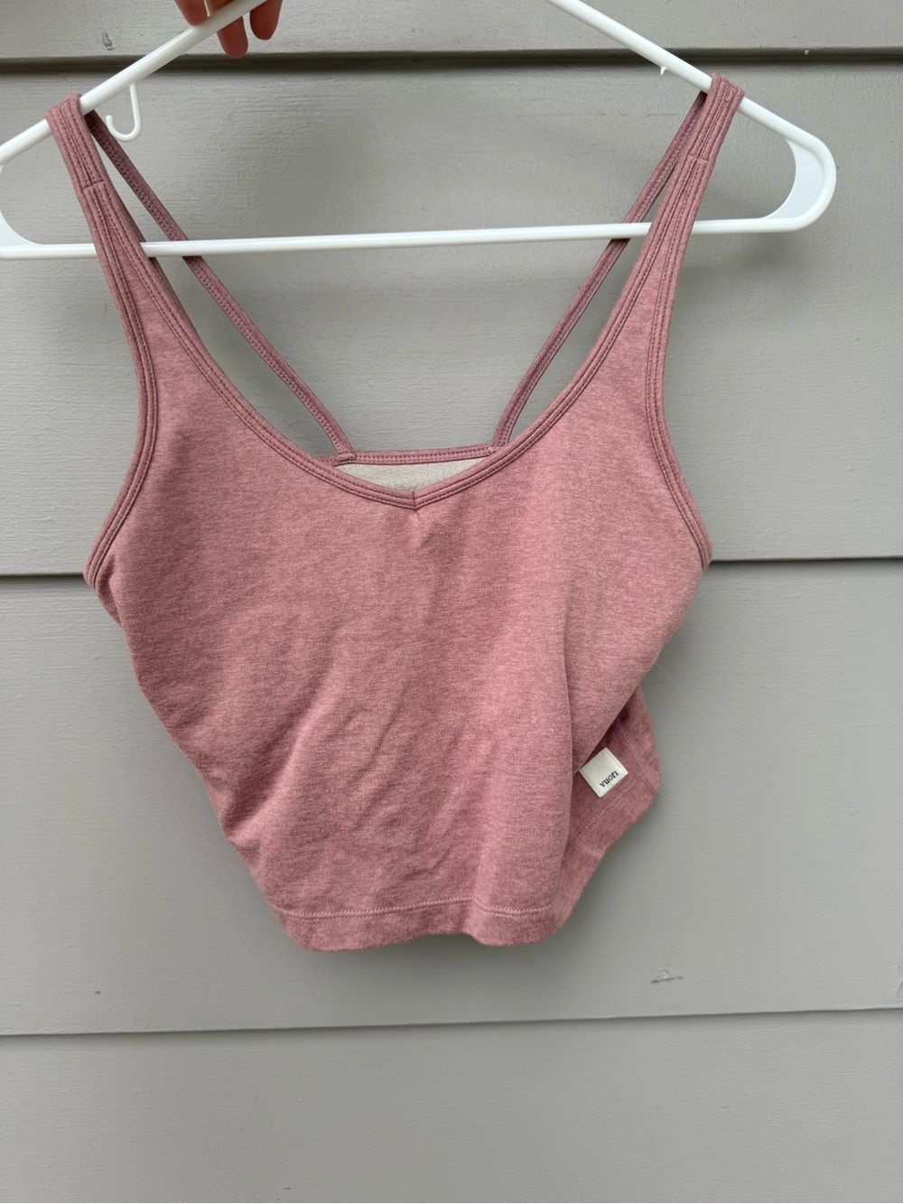 vuori Women’s Double-Strap Crop Tank - Dusty Rose fits like a small/medium